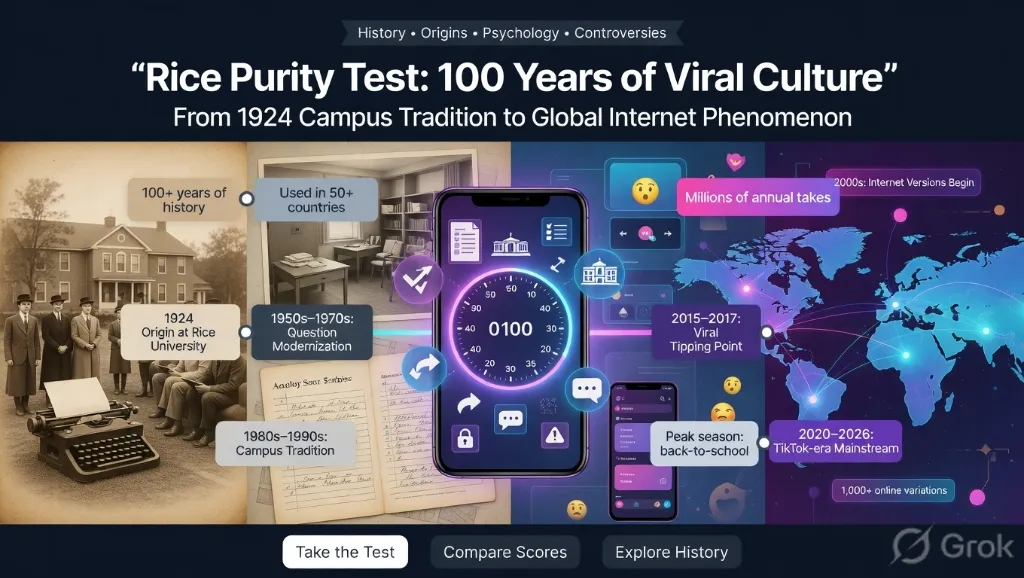 The Original Rice Purity Test: Full History From 1924 to 2026