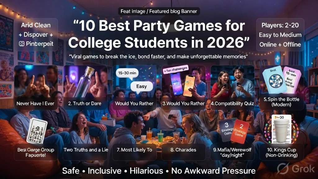 10 Best Party Games for College Students in 2026
